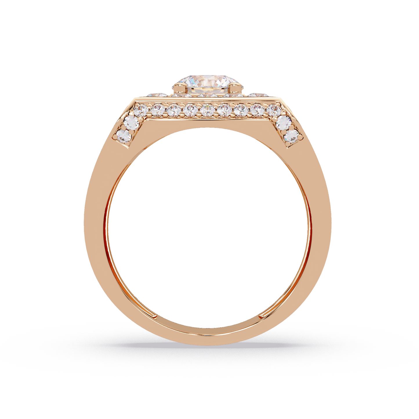 Square Halo Lab grown Diamond Luxury Ring - HIGHCARAT DIAMONDS