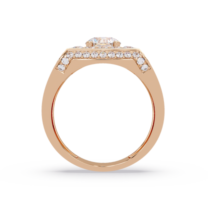 Square Halo Lab grown Diamond Luxury Ring - HIGHCARAT DIAMONDS