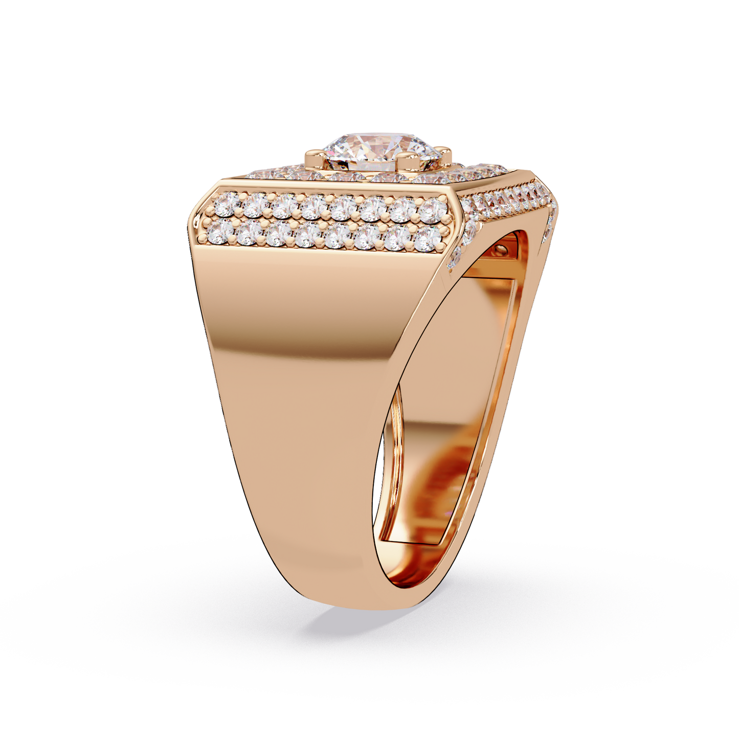 Square Halo Lab grown Diamond Luxury Ring - HIGHCARAT DIAMONDS