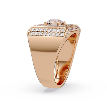 Square Halo Lab grown Diamond Luxury Ring - HIGHCARAT DIAMONDS