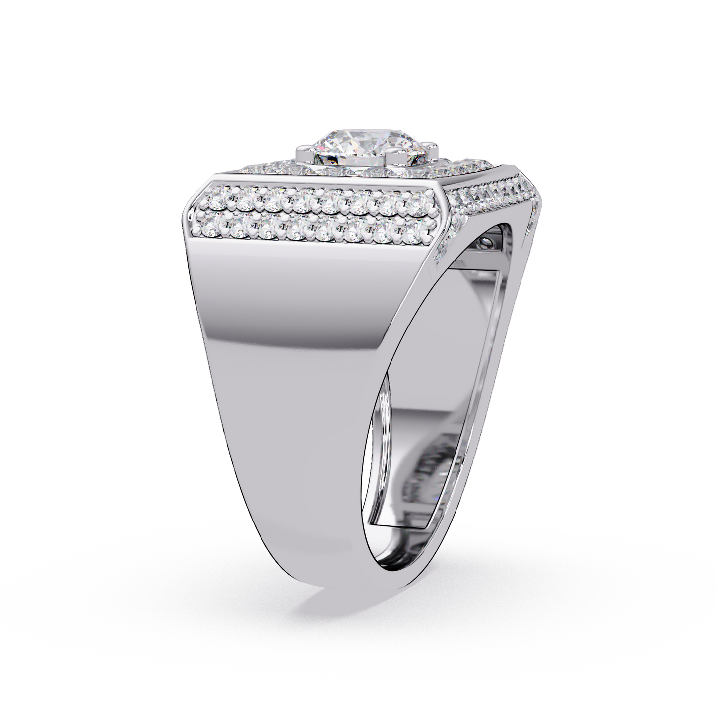 Square Halo Lab grown Diamond Luxury Ring - HIGHCARAT DIAMONDS