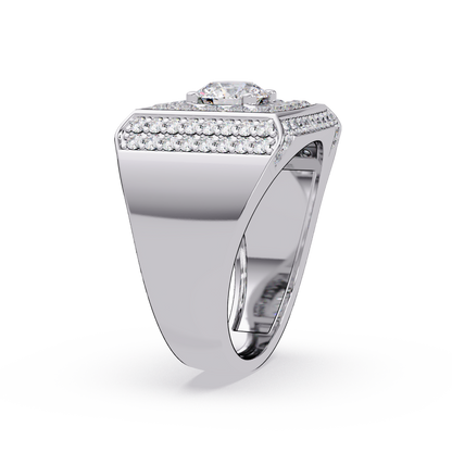 Square Halo Lab grown Diamond Luxury Ring - HIGHCARAT DIAMONDS