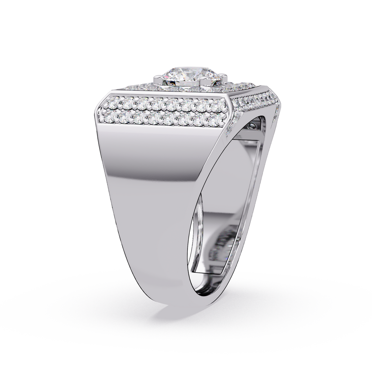 Square Halo Lab grown Diamond Luxury Ring - HIGHCARAT DIAMONDS