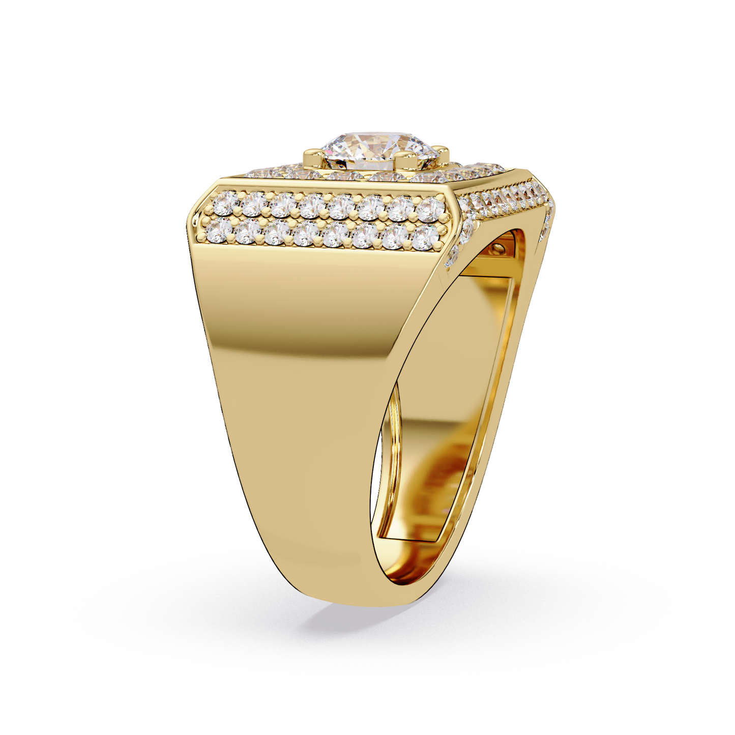 Square Halo Lab grown Diamond Luxury Ring - HIGHCARAT DIAMONDS