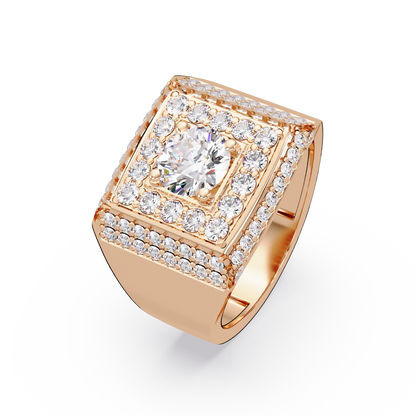 Square Halo Lab grown Diamond Luxury Ring - HIGHCARAT DIAMONDS