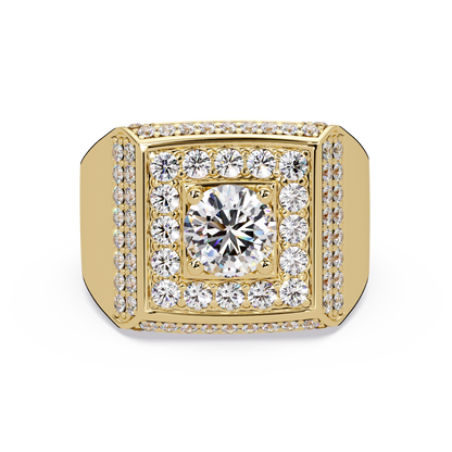 Square Halo Lab grown Diamond Luxury Ring - HIGHCARAT DIAMONDS