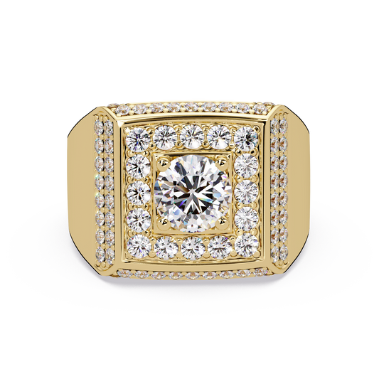 Square Halo Lab grown Diamond Luxury Ring - HIGHCARAT DIAMONDS