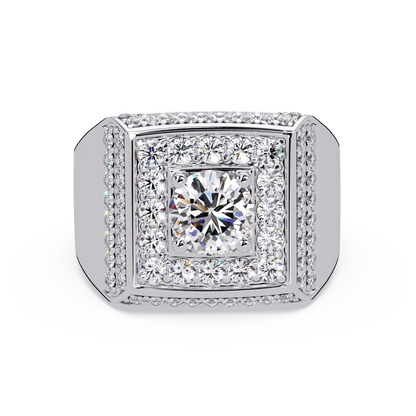 Square Halo Lab grown Diamond Luxury Ring - HIGHCARAT DIAMONDS