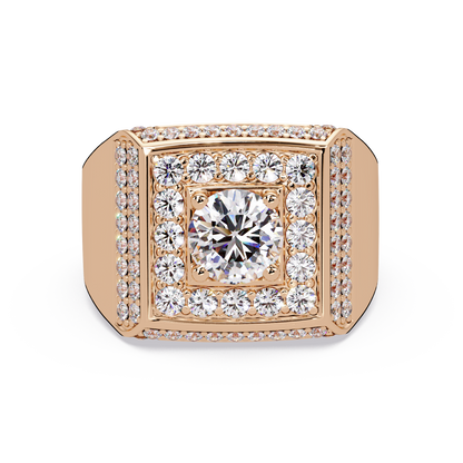 Square Halo Lab grown Diamond Luxury Ring - HIGHCARAT DIAMONDS