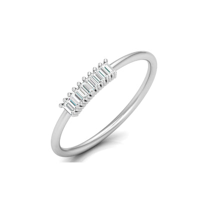 Stackable Baguette Cut Diamond Ring Modern Elegant Band for Women's In 14 KT Gold - HIGHCARAT DIAMONDS