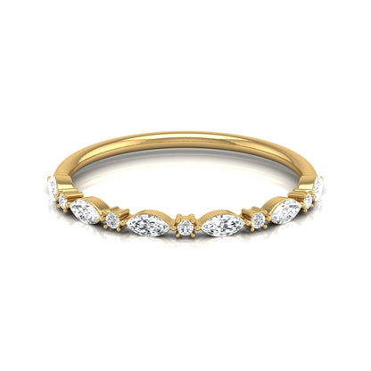 Stackable Marquise and Round Cut Diamond Ring Band Elegant Design For Women's - HIGHCARAT DIAMONDS