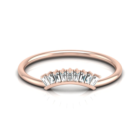 Stackable Princess Cut Diamond Ring Elegant Minimalist Band for Women In Lab Or Natural Diamonds - HIGHCARAT DIAMONDS