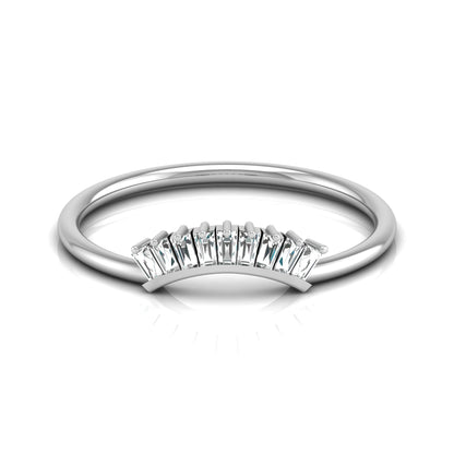 Stackable Princess Cut Diamond Ring Elegant Minimalist Band for Women In Lab Or Natural Diamonds