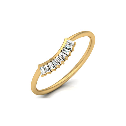 Stackable Princess Cut Diamond Ring Elegant Minimalist Band for Women In Lab Or Natural Diamonds