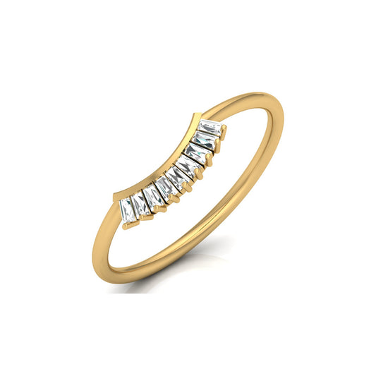 Stackable Princess Cut Diamond Ring Elegant Minimalist Band for Women In Lab Or Natural Diamonds - HIGHCARAT DIAMONDS