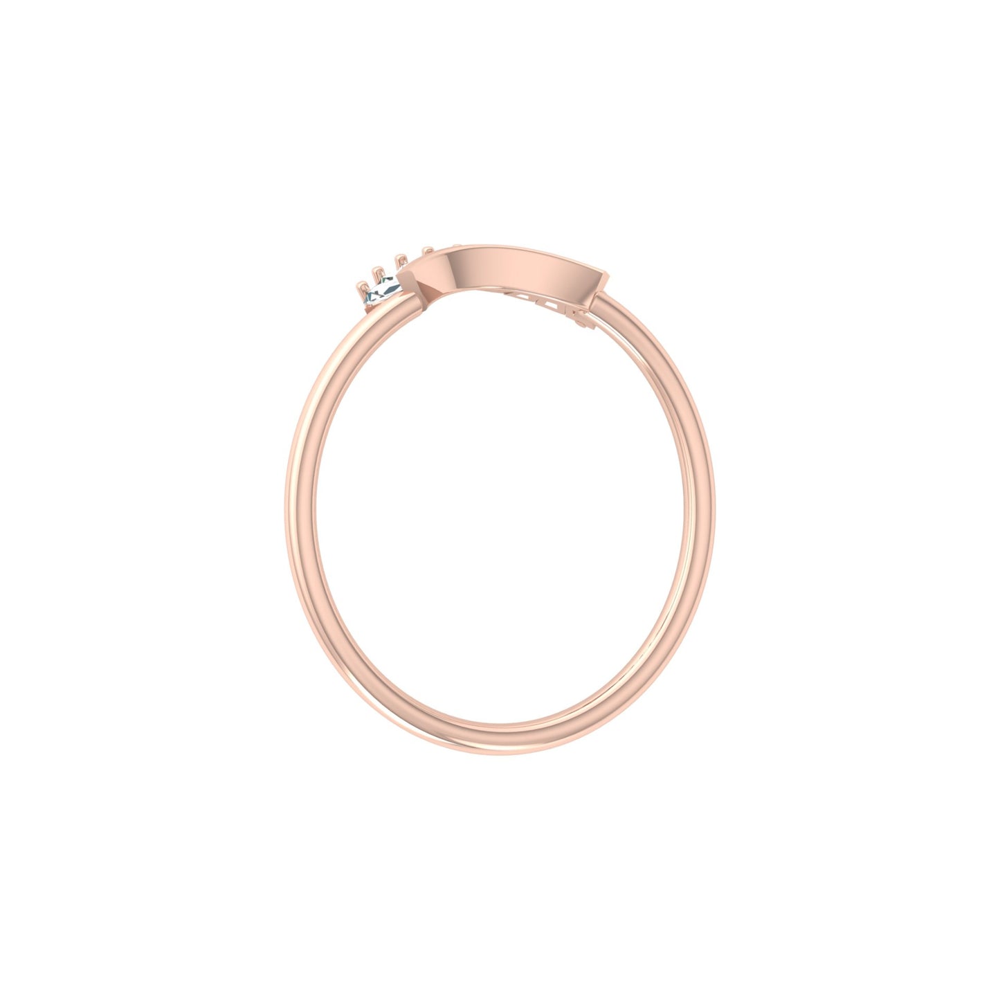 Stackable Princess Cut Diamond Ring Elegant Minimalist Band for Women In Lab Or Natural Diamonds