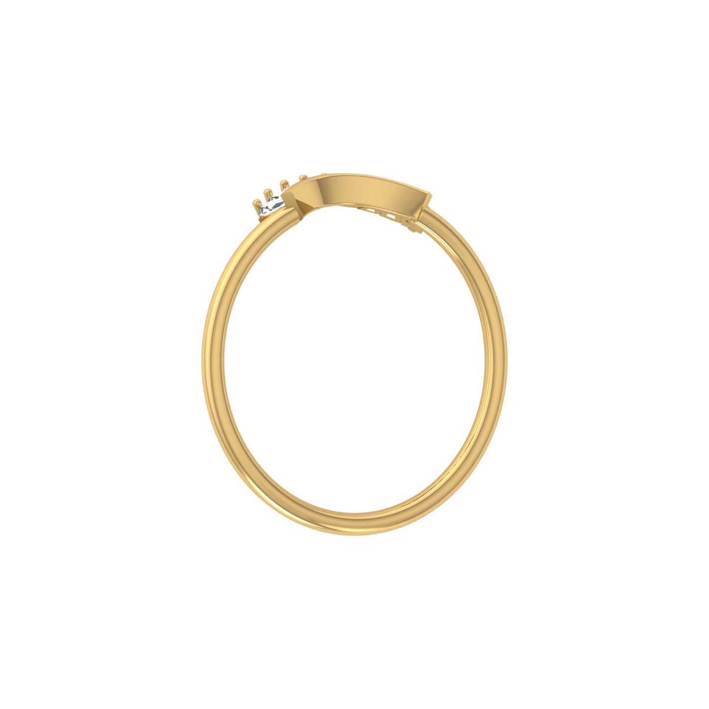 Stackable Princess Cut Diamond Ring Elegant Minimalist Band for Women In Lab Or Natural Diamonds