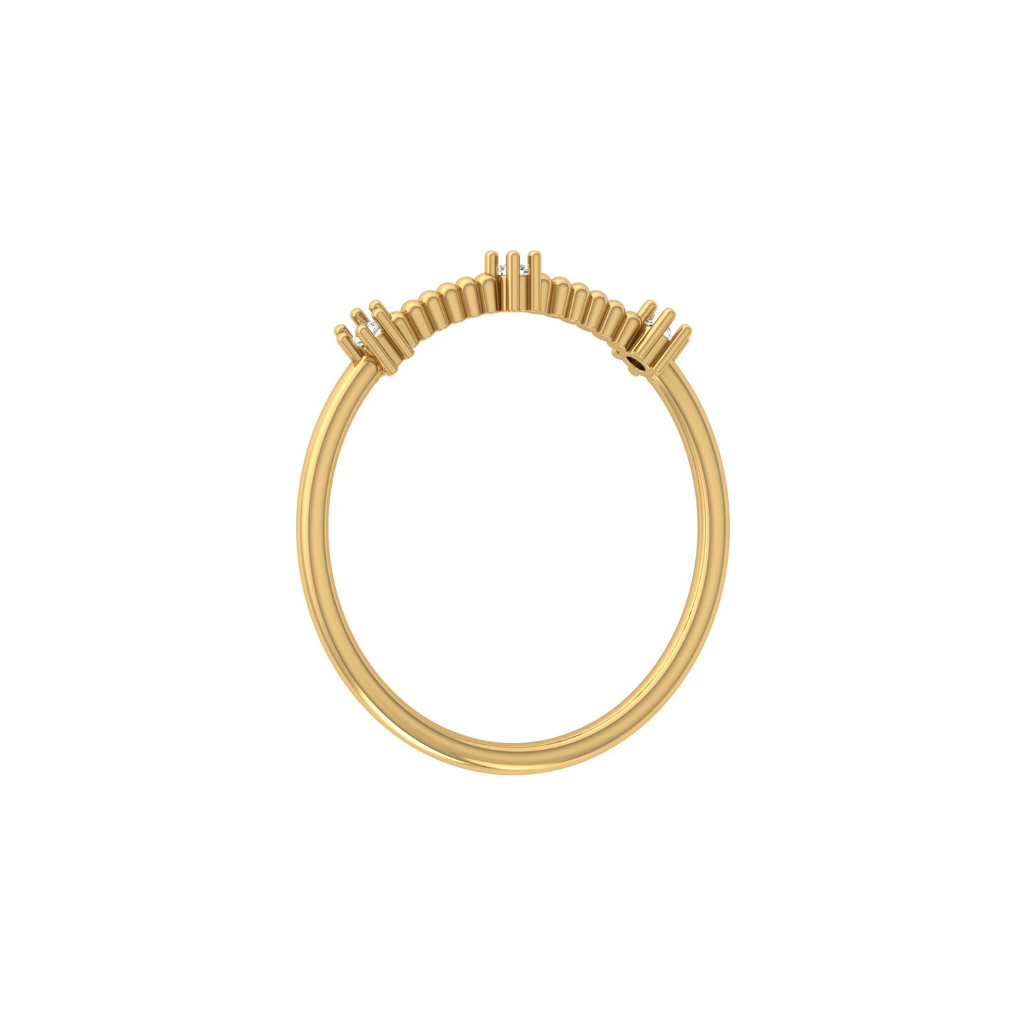 Stackable Round Cut Diamond Wedding Band In 10K Solid Gold  Perfect For Everyday Wear