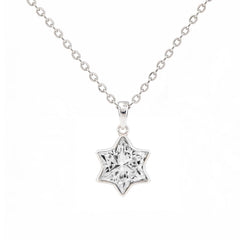 Star Cut David Lab-Grown Diamond Bezel Set Pendant