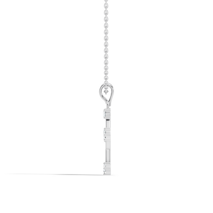 Unique Round Cut Diamond Smiley Star Pendant  Eco-Friendly Gift In 14K White Gold - HIGHCARAT DIAMONDS
