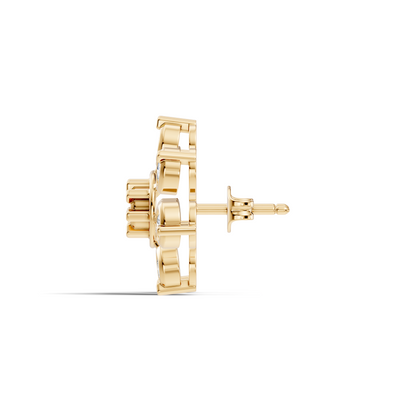 Stunning 2.64 Ct Round Diamond Earrings In 14K Solid Yellow Gold Gift Idea For Her