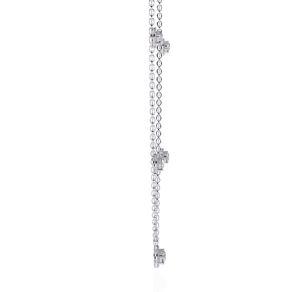 Stunning 4.72 Ct Round Cut Lab Grown Diamond Halo Style Elegant Party Wear Necklace - HIGHCARAT DIAMONDS