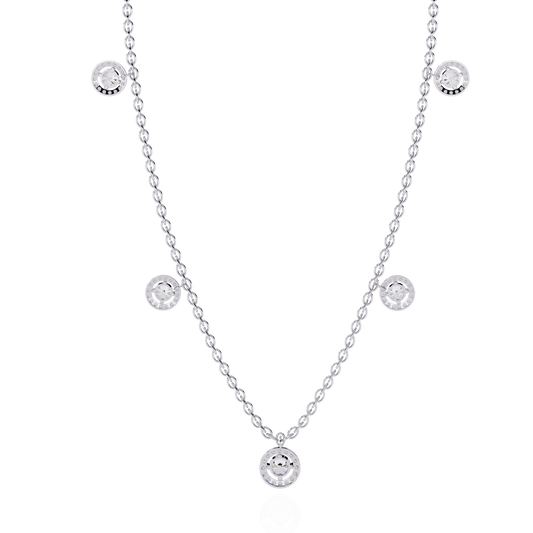 Stunning 4.72 Ct Round Cut Lab Grown Diamond Halo Style Elegant Party Wear Necklace - HIGHCARAT DIAMONDS