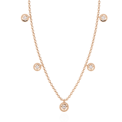 Stunning 4.72 Ct Round Cut Lab Grown Diamond Halo Style Elegant Party Wear Necklace - HIGHCARAT DIAMONDS