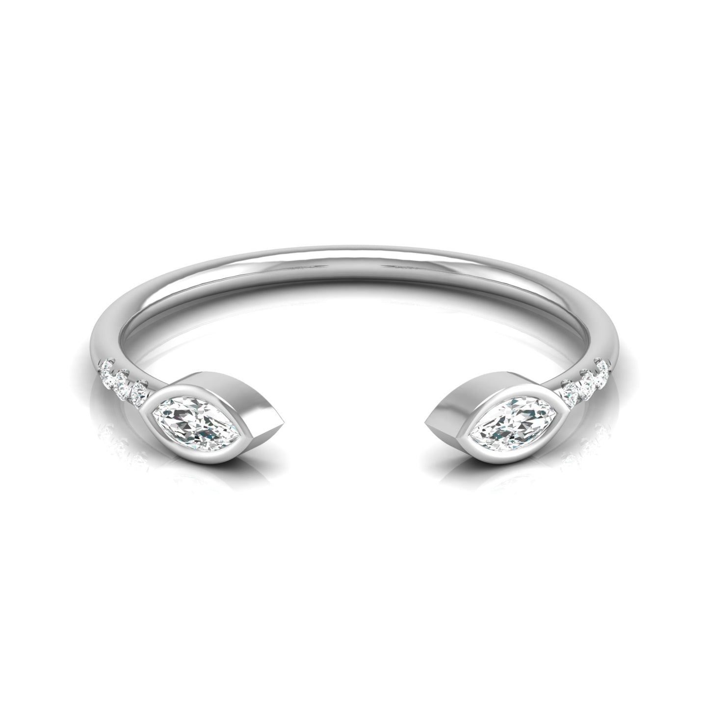 Stunning Marquise Or Round Diamond Wedding Band Ring Elegant Gift for Someone Special