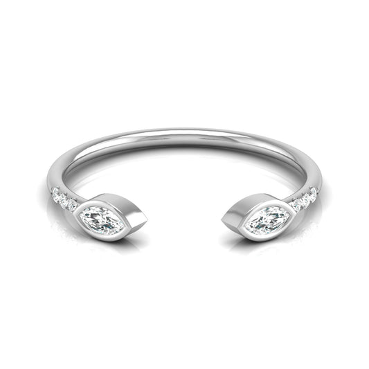 Stunning Marquise Or Round Diamond Wedding Band Ring Elegant Gift for Someone Special - HIGHCARAT DIAMONDS