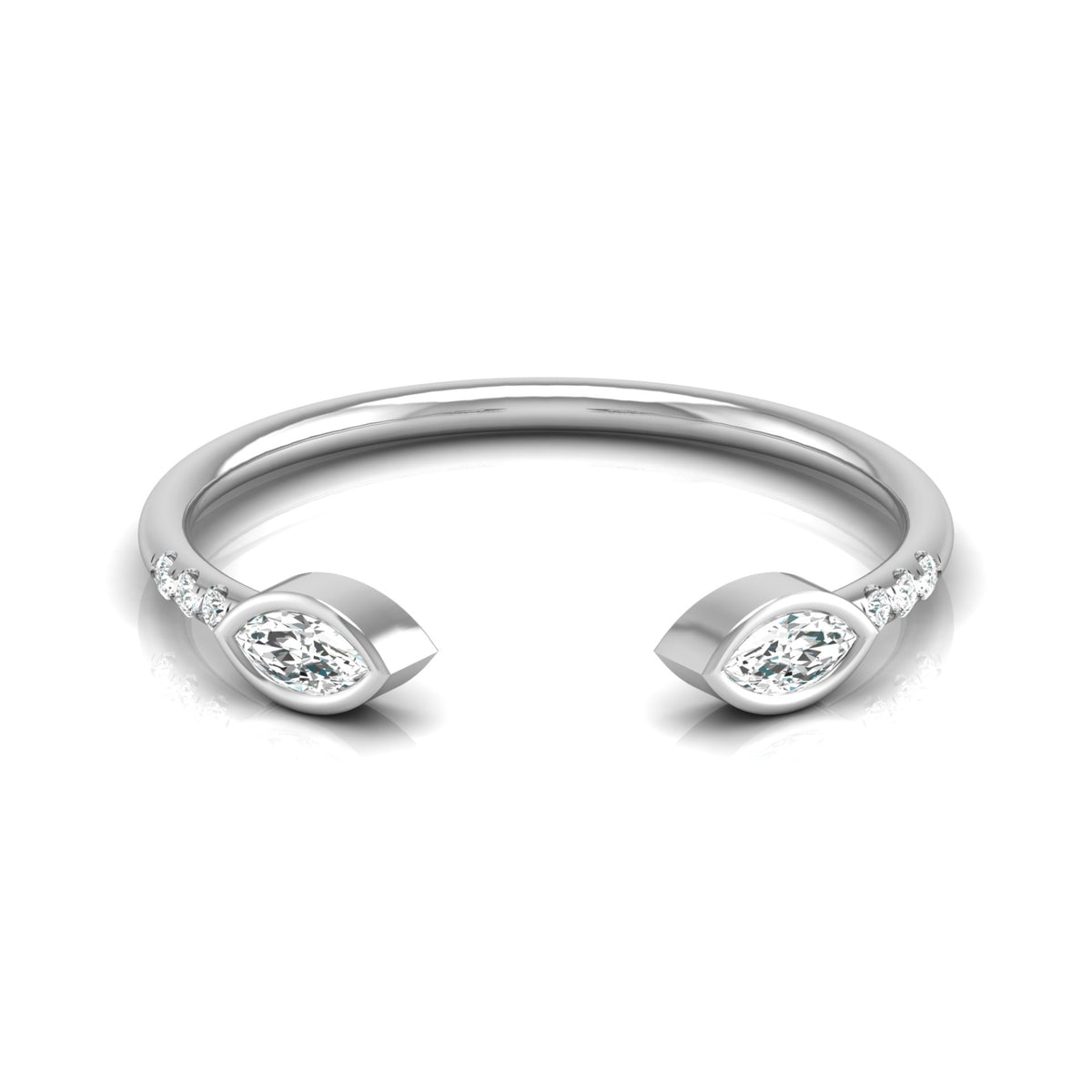 Stunning Marquise Or Round Diamond Wedding Band Ring Elegant Gift for Someone Special - HIGHCARAT DIAMONDS