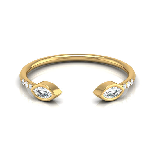 Stunning Marquise Or Round Diamond Wedding Band Ring Elegant Gift for Someone Special - HIGHCARAT DIAMONDS