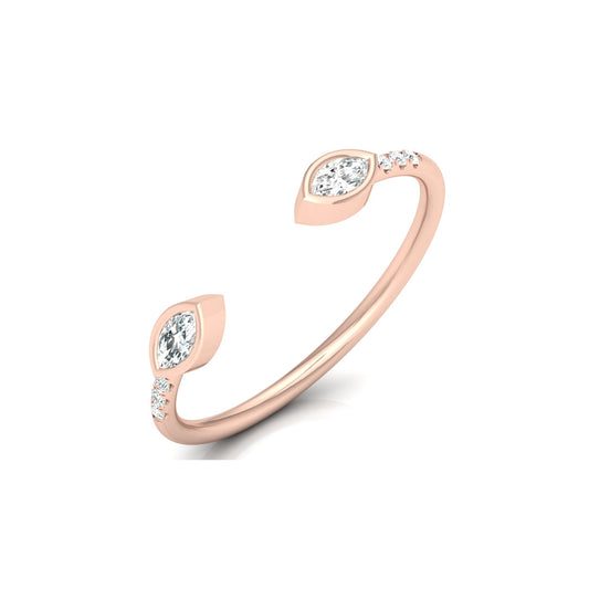 Stunning Marquise Or Round Diamond Wedding Band Ring Elegant Gift for Someone Special - HIGHCARAT DIAMONDS