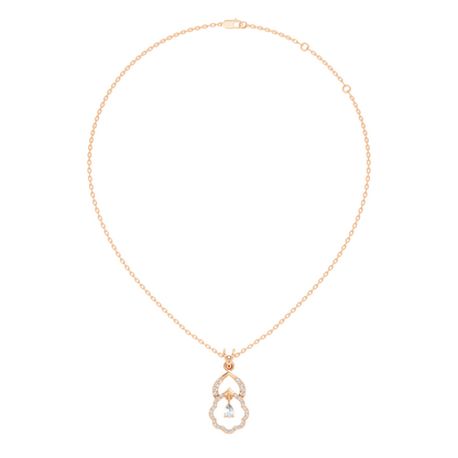 Stunning Pear Cut Lab-Grown Diamond Pendant Elegant Drop Necklace Anniversary Gift