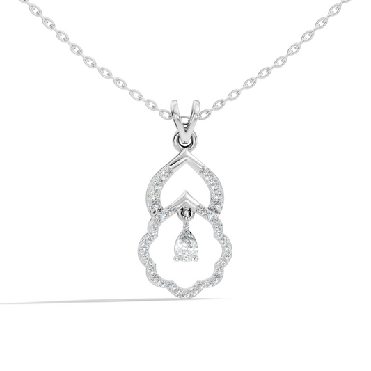 Stunning Pear Cut Lab-Grown Diamond Pendant Elegant Drop Necklace Anniversary Gift