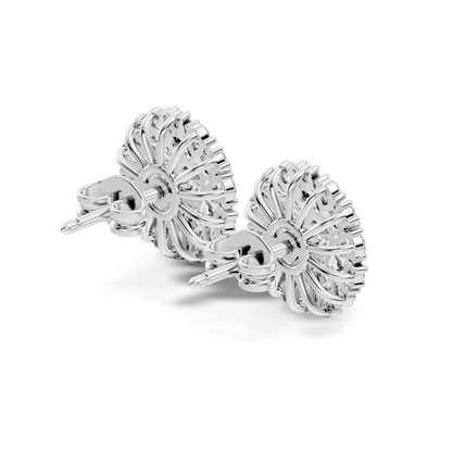 2.91 Ct Pear, Oval, Round Shape Diamond With 14k Solid Rose Gold Elegance Vintage Affordable Diamond Earrings - HIGHCARAT DIAMONDS