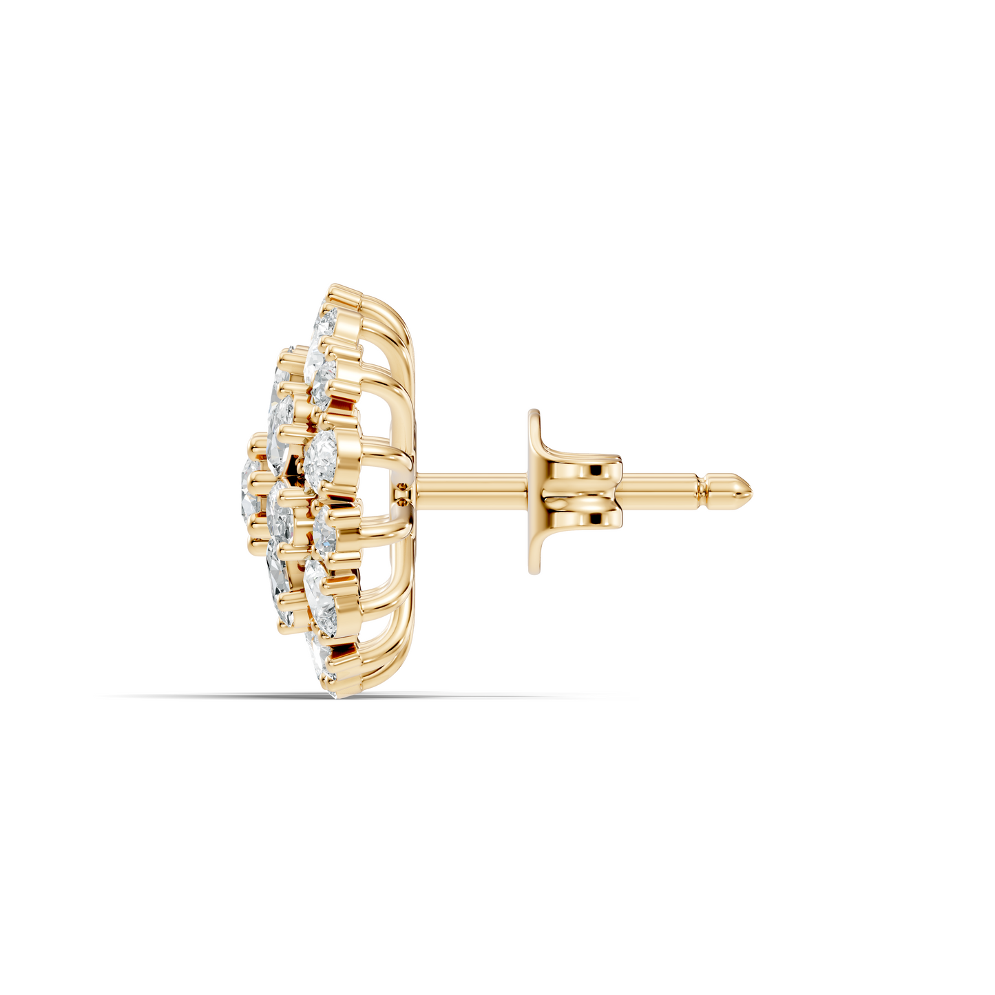 2.91 Ct Pear, Oval, Round Shape Diamond With 14k Solid Rose Gold Elegance Vintage Affordable Diamond Earrings - HIGHCARAT DIAMONDS