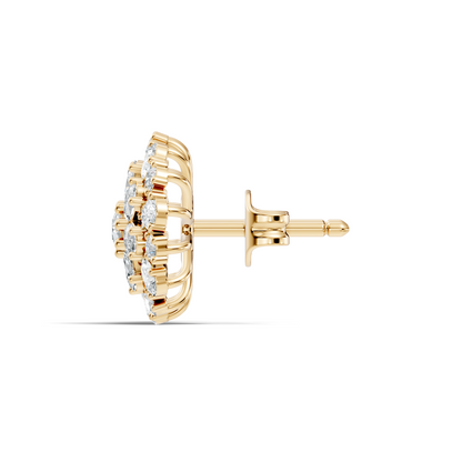 2.91 Ct Pear, Oval, Round Shape Diamond With 14k Solid Rose Gold Elegance Vintage Affordable Diamond Earrings - HIGHCARAT DIAMONDS
