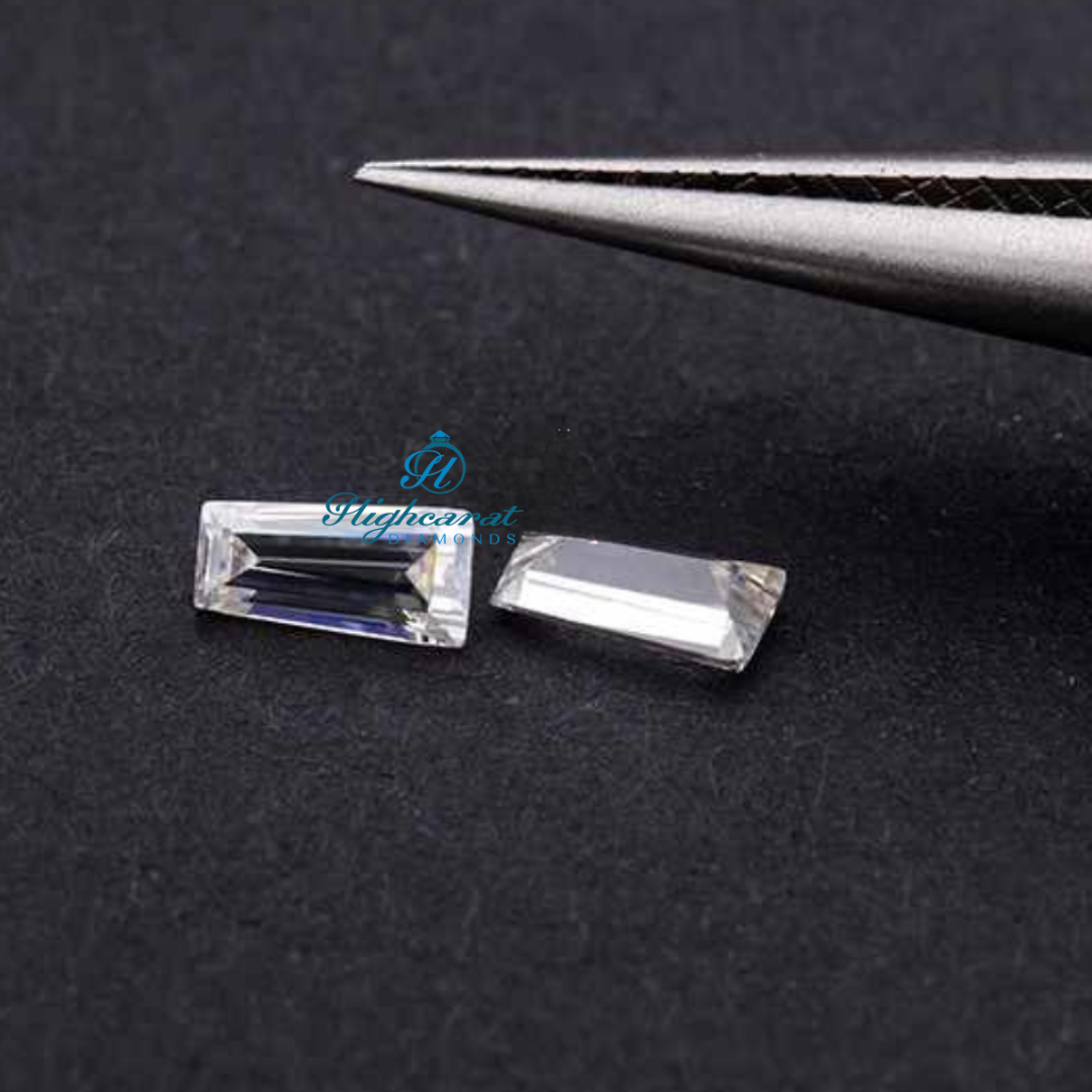 Tapered Baguette Cut White Colorless Lab Grown Antique Diamond Use For Wedding Jewelry