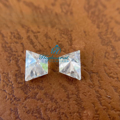 Loose Tapered Baguette Step Cut Diamond Pair with polished finish and refined proportions