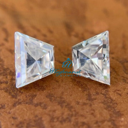 Certified Tapered Baguette Pair Stones showcasing structured faceting and bright reflection