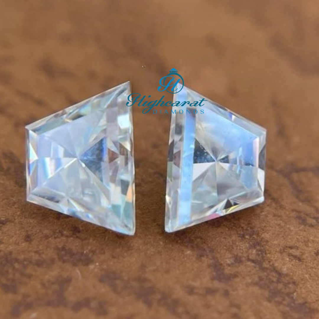 High Clarity Tapered Baguette Step Cut Diamonds designed as matching side stones