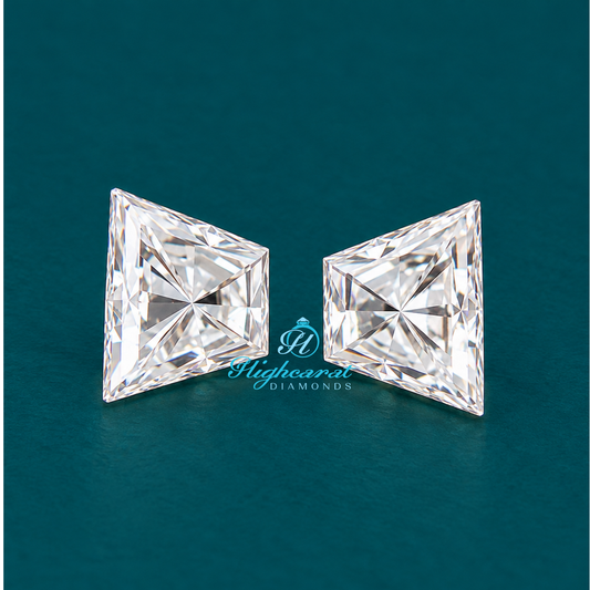 Tapered Baguette Step Cut Lab Grown Diamond Pair Stones