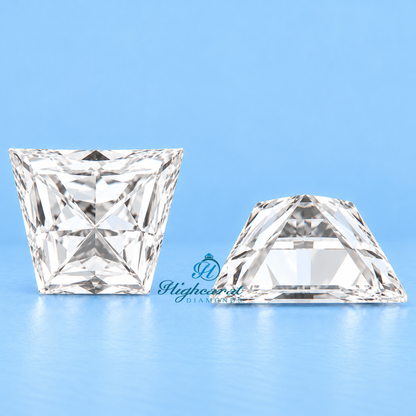 Tapered Baguette Step Cut Lab Grown Diamond Pair Stones