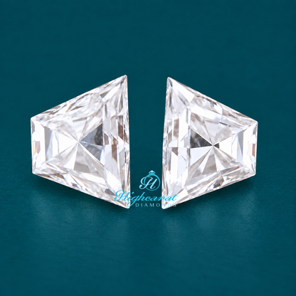 Tapered Baguette Step Cut Lab Grown Diamond Pair Stones