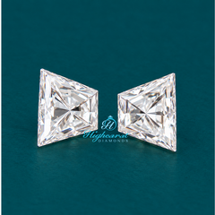 Tapered Baguette Step Cut Lab Grown Diamond Pair