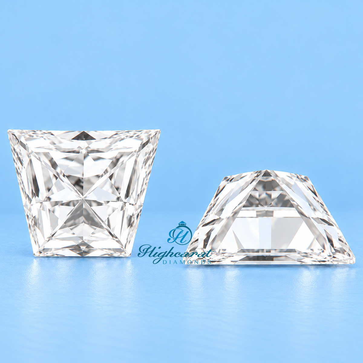 Close-Up of Tapered Baguette Step Cut Lab Grown Diamonds