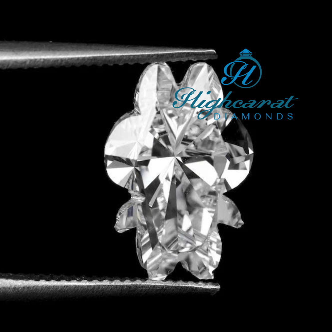 Teddy Bear Shape Lab Diamond Unique Sparkling Stone For Pendants, Charms & Kids Jewelry