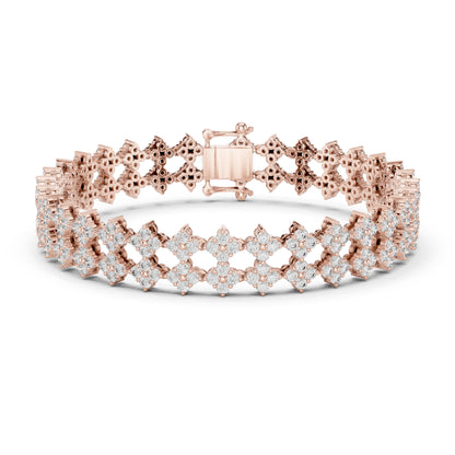 5.12 Ct Round Cut Lab Grown Diamond Vintage Delicate Hand Crafted Dainty Bridesmaid Bracelet For Gift - HIGHCARAT DIAMONDS