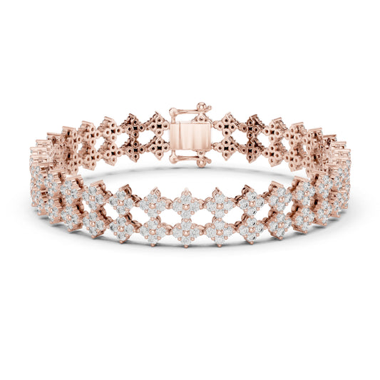 5.12 Ct Round Cut Lab Grown Diamond Vintage Delicate Hand Crafted Dainty Bridesmaid Bracelet For Gift - HIGHCARAT DIAMONDS